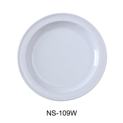 Yanco NS-109W Nessico Melamine 9" Round Dinner Plate White