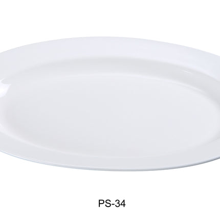 Yanco PS-34 China 9 1/2" x 6 3/8" Oval Platter