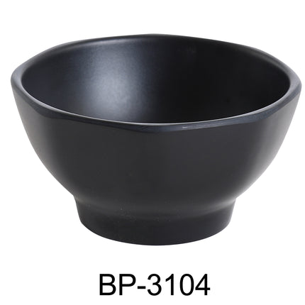 Yanco BP-3104 Black Pearl Melamine 4 1/2"  X 2 1/2" Miso Soup Bowl 10 Oz