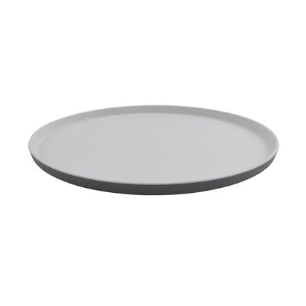 GET RO-1612-WM/GRM Roca White/Gray Melamine 16" X 12" Oval Platter