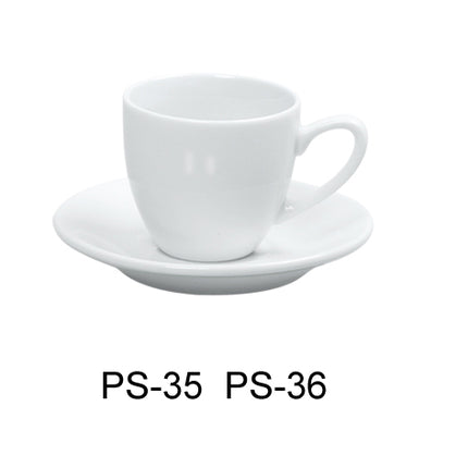 Yanco PS-35 China 2 1/2" Espresso Cup 3.5 Oz