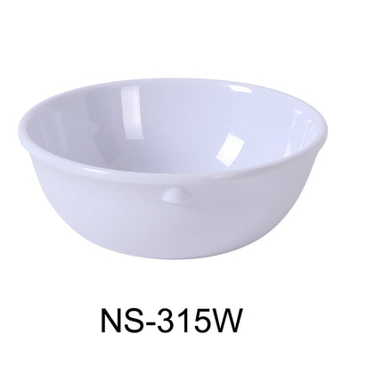 Yanco NS-315W Nessico Melamine 5 1/4" x 2" Nappie 15 Oz White