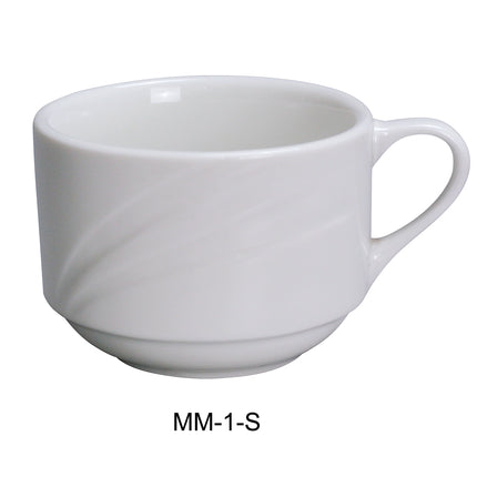 Yanco MM-1-S Miami China 3 1/2" Stackable Cup 7.5 Oz