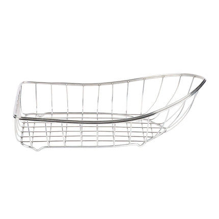 GET 4-80007 Silver Stainless Steel 9.5" X 5" Wire Boat Basket - 12/Case