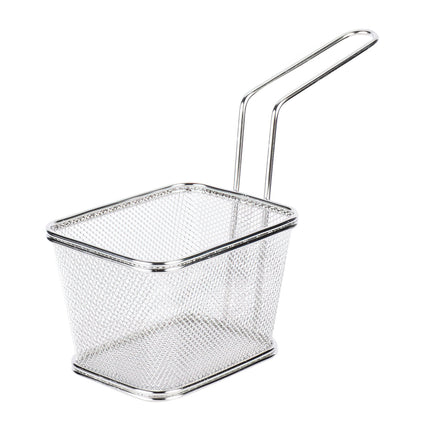 GET 4-81868 Silver Stainless Steel 5" X 4" Serving Fry Basket - 24/Case