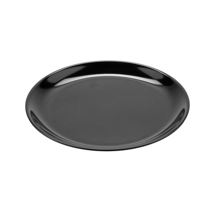GET BF-950-BK Settlement Black Melamine 9.5" Round Coupe Plate - 24/Case