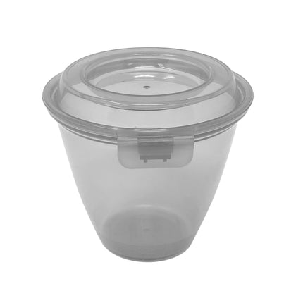 GET EC-20-CL Eco Clear Polypropylene 6 Oz. Reusable Side-Dish/Large Sauce Cup With Hinged Lid - 24/Case