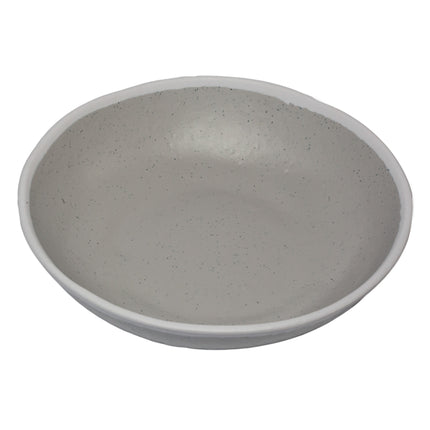 GET B-310-DVG Pottery Market Glaze Dove Gray Melamine 1.5 Qt. 10" Large Entrée/Salad/Pasta Bowl - 12/Case