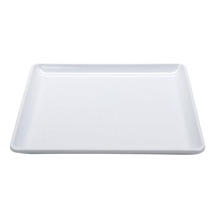 GET CS-1101-W Midtown White Melamine 11" Square Coupe Entree Plate - 12/Case