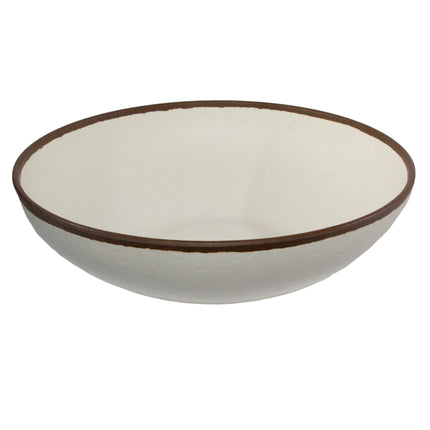 GET B-350-CRM Pottery Market Glazed Cream Melamine 10 Qt. 16.5" Large Display Bowl - 3/Case