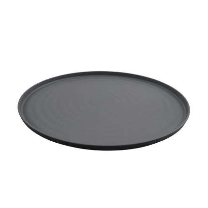 GET RO-2016-GRM/BKM Roca Gray/Black Melamine 20" X 16" Oval Platter