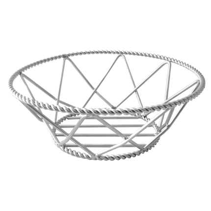 GET 4-81433 Silver Stainless Steel 8" Round Braided Basket - 12/Case