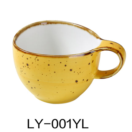 Yanco LY-001YL Lyon China 4" x 2 5/8" Coffee/Tea Cup 7 Oz Yellow