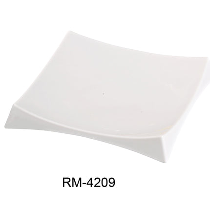 Yanco RM-4209 Rome Melamine 8 1/2" Square Sushi Plate With Foot