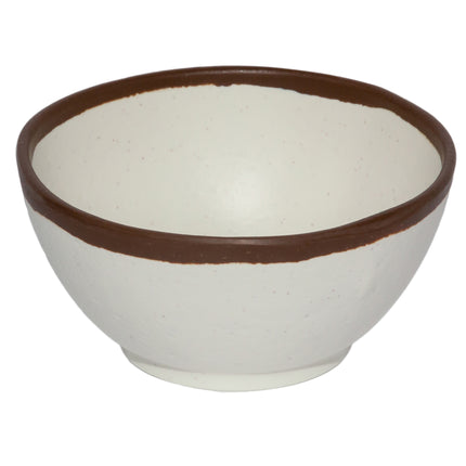 GET B-299-CRM Pottery Market Glazed Cream Melamine 10 Oz. 5" Soup, Salad, Or Pasta Nappie Bowl - 24/Case