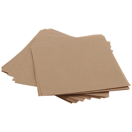 GET 4-T4000 Brown Paper 7" X 7" Food-Safe Double-Open Bag/Wire Cone Basket Liner/Deli Wrap - 2000/Case