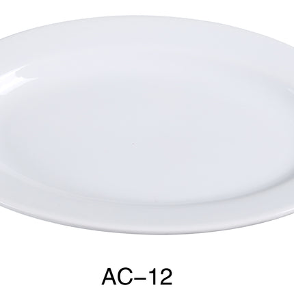 Yanco AC-12 ABCO China 10 5/8" x 7" Oval Platter