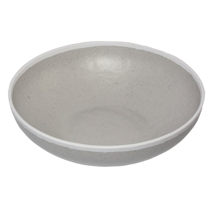 GET B-320-DVG Pottery Market Glaze Dove Gray Melamine 4 Qt. 12.25" Large Display Bowl - 3/Case