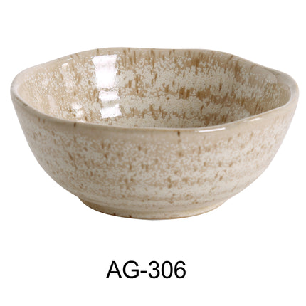 Yanco AG-306 Agate China 5 1/2" x 2 1/4" Nappie Bowl 14 Oz