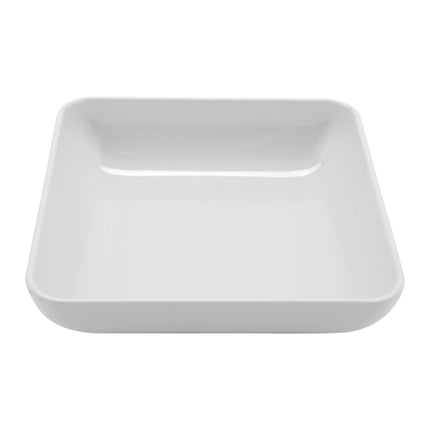 GET CS-8020-W Midtown White Melamine 1.5 Qt. 8" Square Bowl With Rounded Corners - 6/Case
