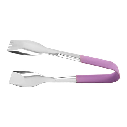 GET BSRIM-70-PR Purple Stainless Steel 9" Tong With Mirror Finish And Cool-Grip Handle - 12/Case