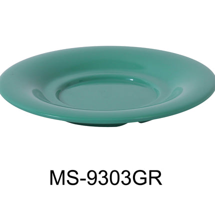 Yanco MS-9303GR Melamine 5 1/2" Saucer For 303/313/5044/9018 Green