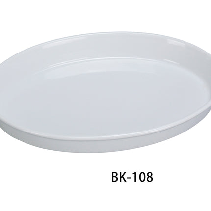 Yanco BK-108 Accessories China 8" x 11" x 2" Oval Deep Plate