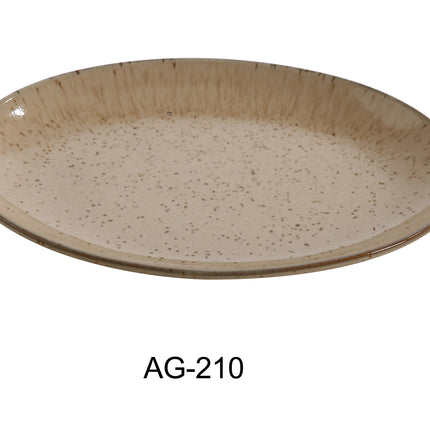 Yanco AG-210 China 10" x 7" Coupe Platter