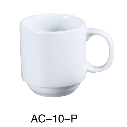 Yanco AC-10-P ABCO China 3 1/2" Prime Mug 10 Oz