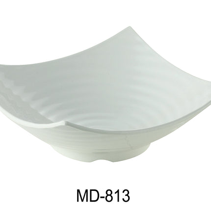 Yanco MD-813 Milando Melamine 13" Square Bowl 110 Oz, 3 1/4"H