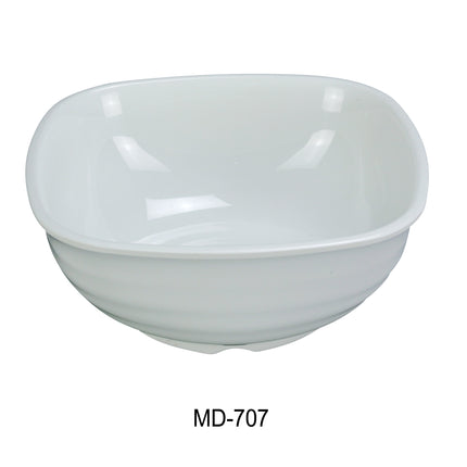 Yanco MD-707 Milando Melamine 7" Square Bowl 32 Oz, 3 1/4"H