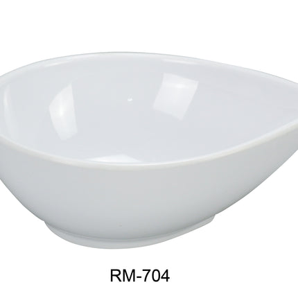 Yanco RM-704 Rome Melamine 4" x 3 1/2" x 1 1/2" Waterdrop Shape Dish 4 Oz