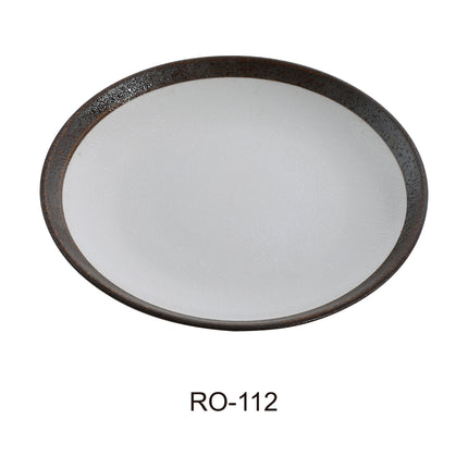 Yanco RO-112 Rockeye China 12" x 1 1/8" Coupe Shape Plate