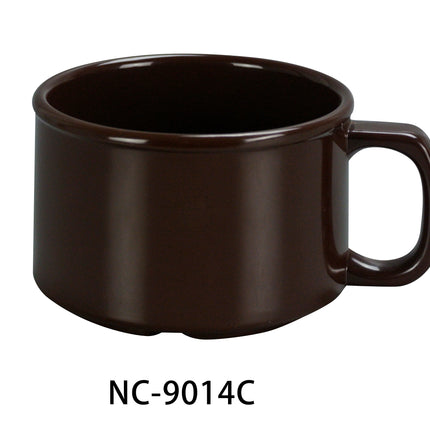 Yanco NC-9014C Melamine 4", 12 Oz Soup Mug Chocolate