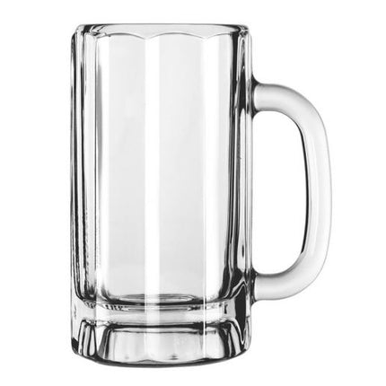 Libbey 5020 Paneled Mug 16 OZ Glass - 12/Case