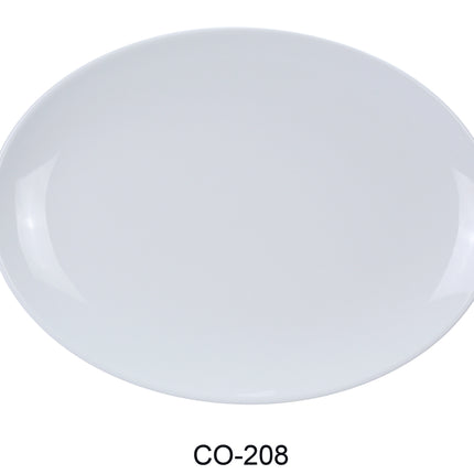 Yanco CO-208 Coupe Pattern Melamine 8" x 5 1/2" Rectangular Platter