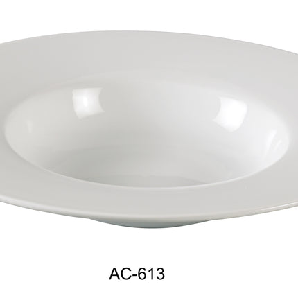 Yanco AC-613 ABCO China 13 1/2" Dessert Plate 2 1/2" Deep 22 Oz