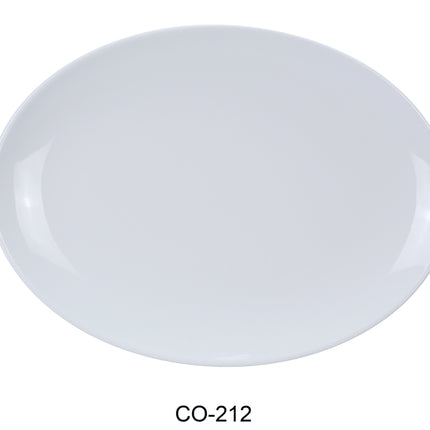 Yanco CO-212 Coupe Pattern Melamine 12" x 8 1/2" Rectangular Platter