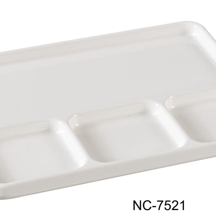 Yanco NC-7521 Compartment Collection Melamine 10" Round Divided Compartment