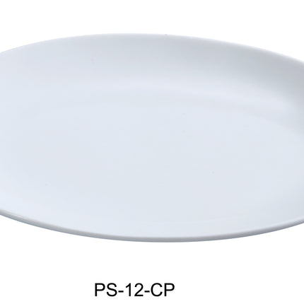 Yanco PS-12-CP China 12" x 8 1/4" Coupe Platter