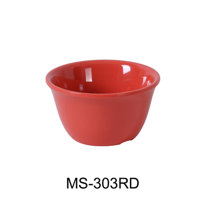 Yanco MS-303RD Melamine 4" x 2"H Bouillon Cup - 7 Oz Orange Red