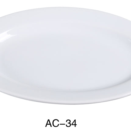 Yanco AC-34 ABCO China 9 1/2" x 6 1/2" Oval Platter