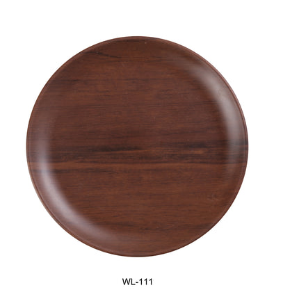 Yanco WL-111 Woodland Melamine 11" x 5/8" Round Plate