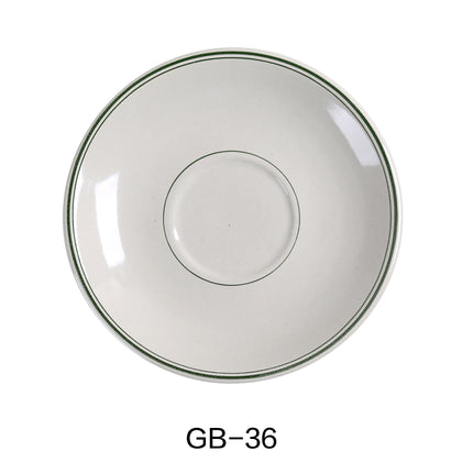 Yanco GB-36 Green Band China 4 1/2" Saucer