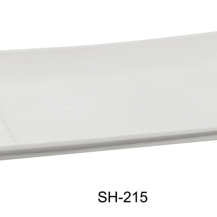 Yanco SH-215 China 15 1/2" x 7 1/2" Rectangular Plate