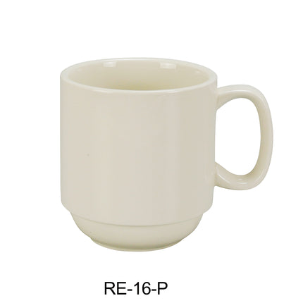 Yanco RE-16-P Recovery China 4 1/4" x 3 3/4" Prime Mug Stackable 16 Oz