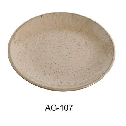 Yanco AG-107 Agate China 7" x 3/4" Coupe Shape Round Plate