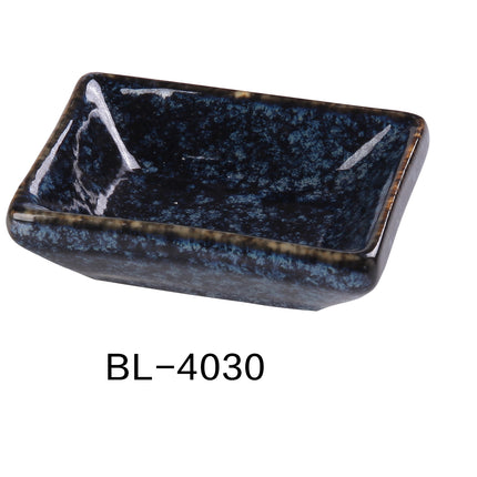 Yanco BL-4030 Blue Star China 3" x 2-1/4" x 3/4" Sauce Dish 1 Oz