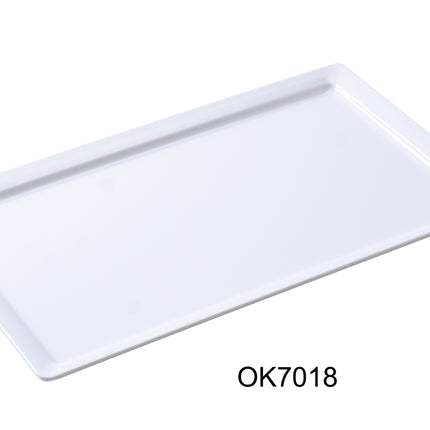 Yanco OK-7018 Melamine 18" x 12" Rectangular Display Plate