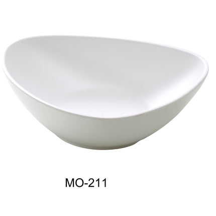 Yanco MO-211 Moderne Melamine 11" x 9" x 3" Deep Triangle/Pasta Plate 70 Oz